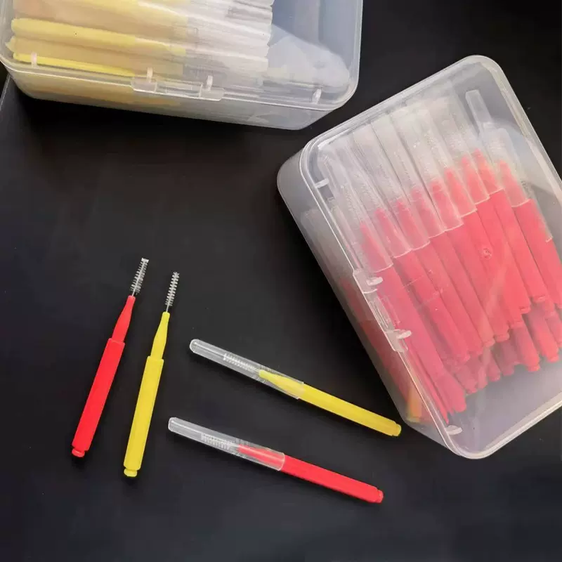 铅笔式牙缝刷60支盒装牙缝刷I型牙缝刷齿间刷清洁眉刷正畸牙间刷