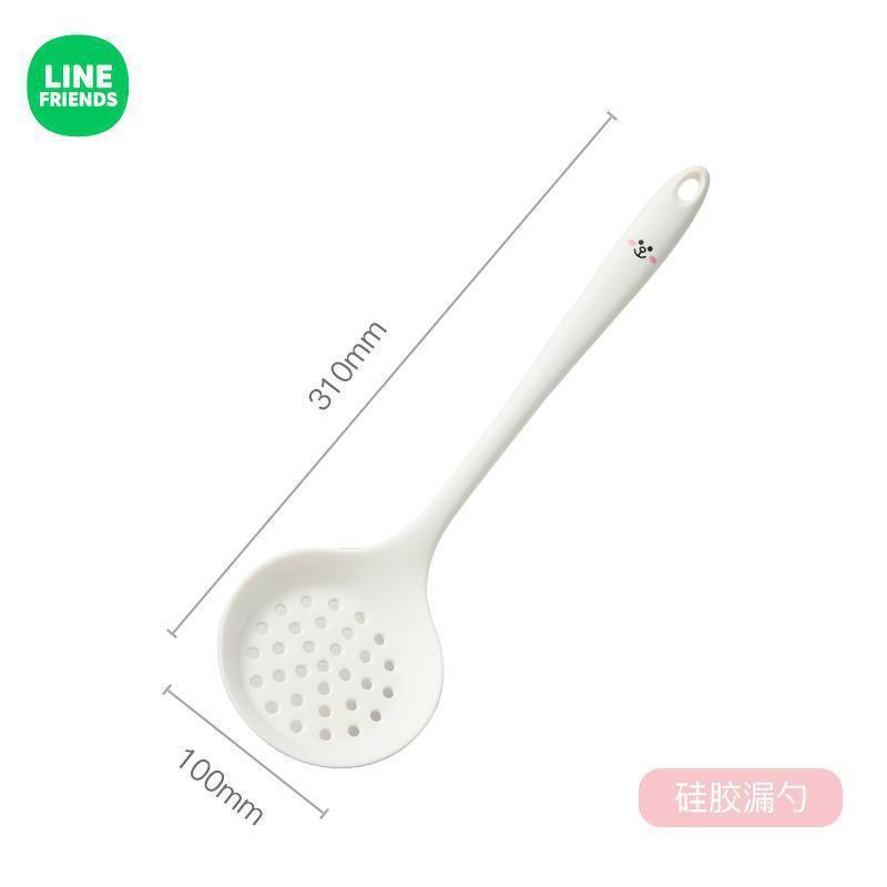 LINE FRIENDS漫画スプーンシリコンスプーン炒め鍋シャベルセット食品級実用的な鍋スプーン|undefined