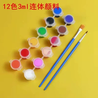 连体丙烯颜料幼儿园学生美术画画涂鸦diy石膏娃娃填色彩绘水粉画