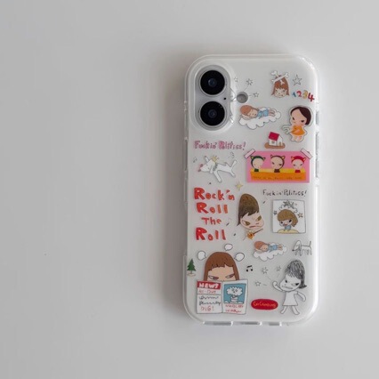 Double-Layer Imd Nara Yoshitomo Illustration Apple 1716/15/14/13Pro Mobile Phone Case 12/11 Cartoon Xr/X