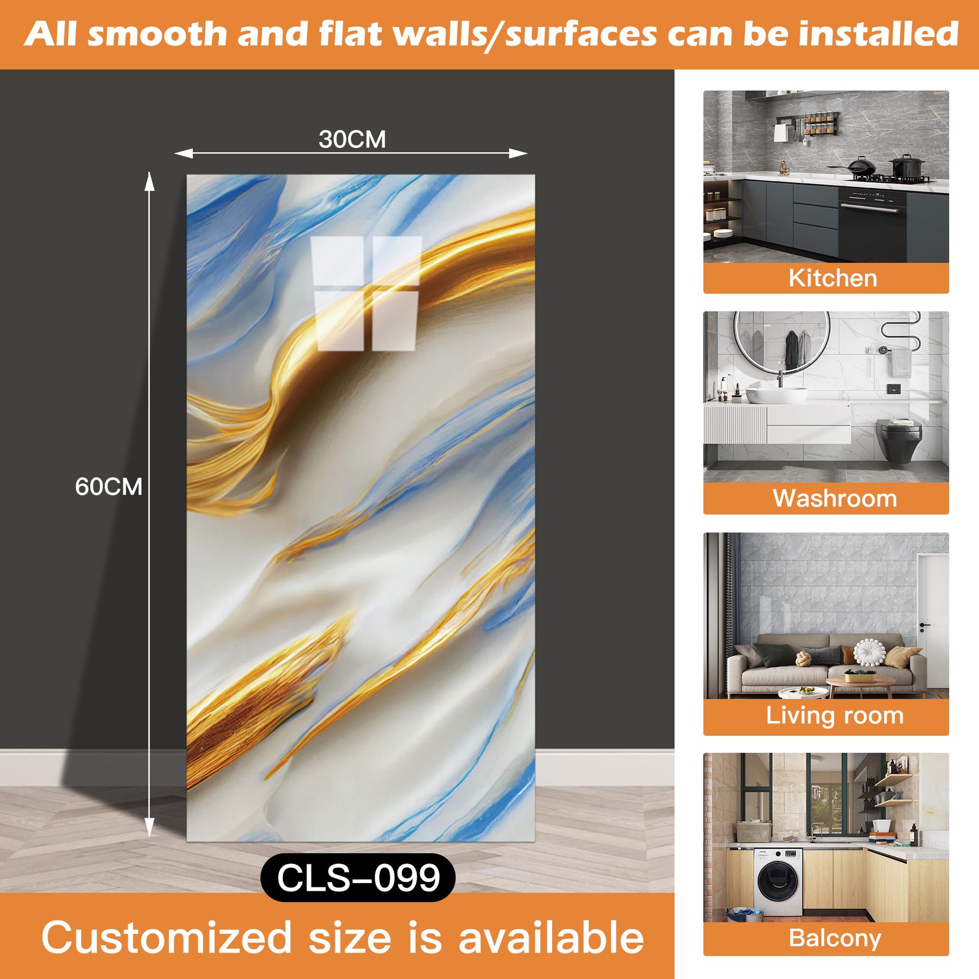 Azulejo de imitación transfronterizo pegatinas de pared papel tapiz autoadhesivo impermeable y a prueba de humedad pegatinas de mármol de baño papel tapiz de pared de fondo restaurado