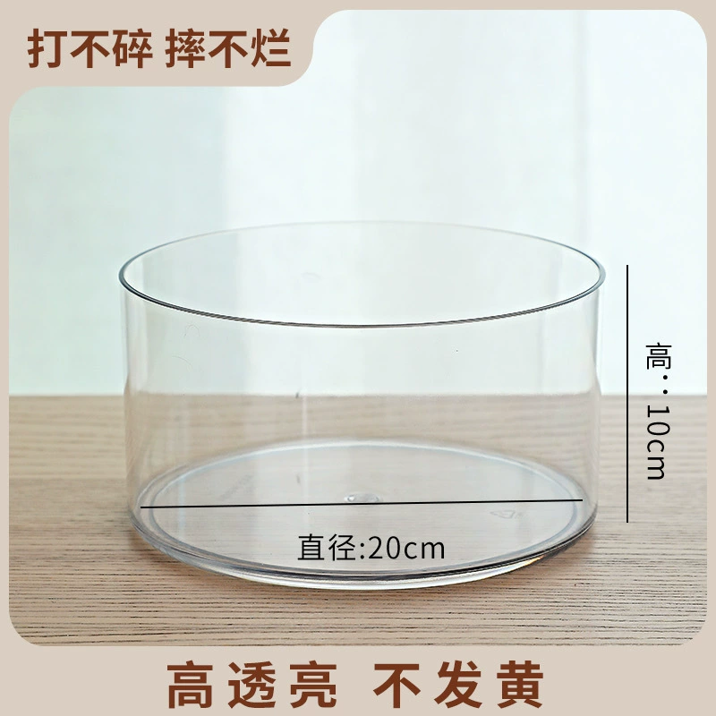 Transparent Square Hydroponic Vase, Desktop Shatterproof Planter, Multiple Sizes (8–30 cm)