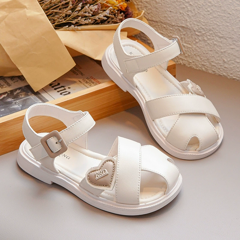 Обувь для девочек Детская маленькая принцесса обувь 2024 новый летний ребенок мягкая подошва противоскользящая маленькая девочка Баотоу сандалии