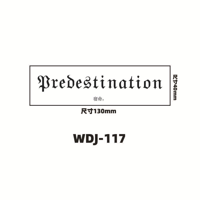 Jugo de hierbas pegatinas de tatuaje letras inglesas pegatinas de tatuaje de clavícula de la mano de espalda alta sensación impermeable a prueba de sudor semipermanente