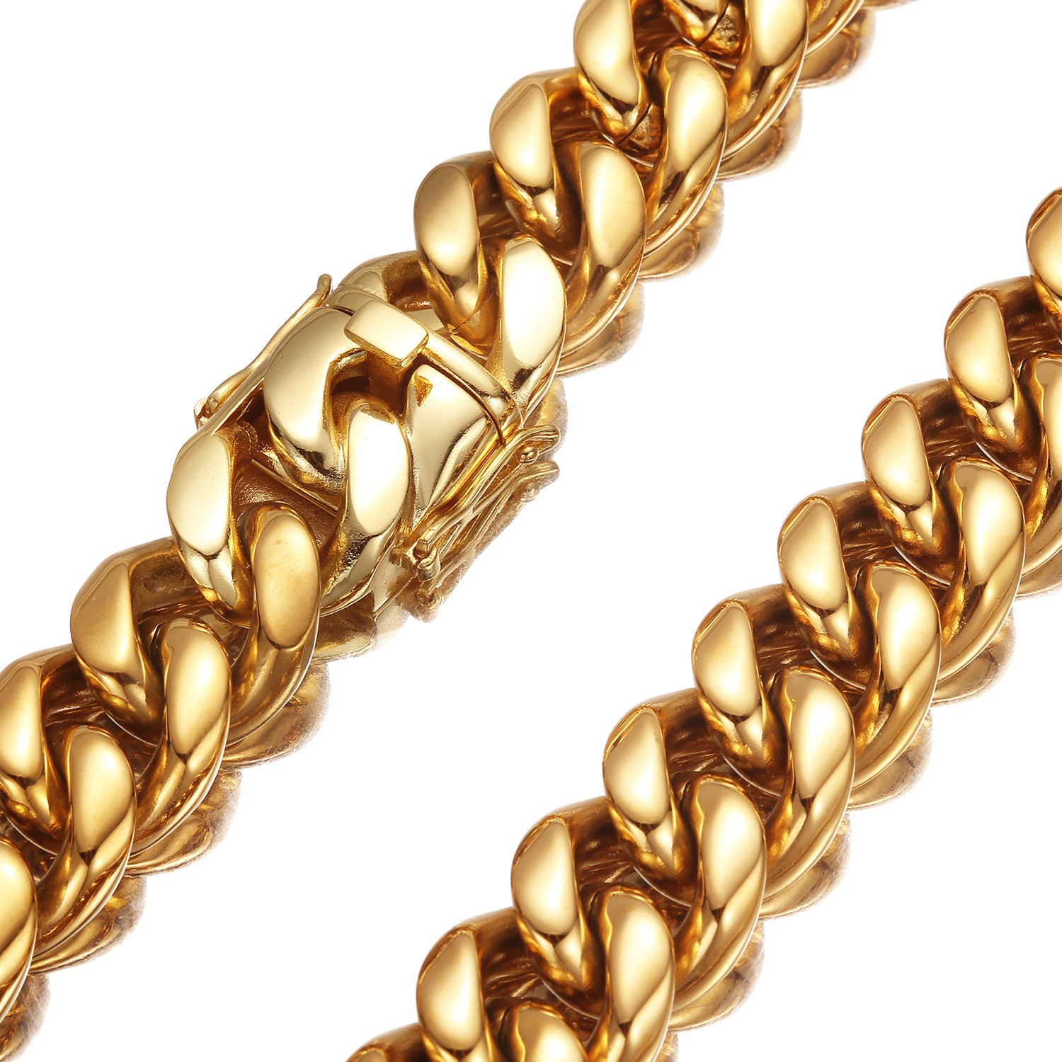 All Seasons Season Hip-Hop Punk Geometric 304 Stainless Steel Polishing Unisex Chain Necklace Men Chain Necklaces