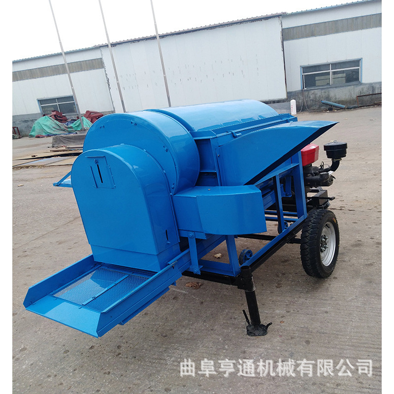 新90豆类脱粒机 柴油拖车款芝麻脱粒机 农用青豆脱粒机