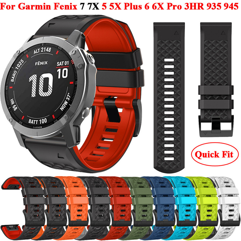22/26mm checkered silicone quick release strap for Jiaming Fenix2/3/5/6/7/7X945935 wristband