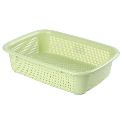 Cesta de drenaje Cesta de plástico engrosada Tamiz de arroz doméstico Cesta de frutas y verduras Cesta de almacenamiento rectangular Cesta de clasificación exprés Tamiz cuadrado