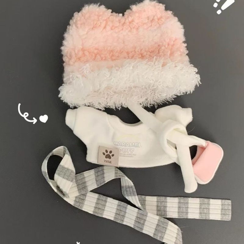 新款泡芙系列 10cm 20cm  棉花娃娃衣服  海星体娃衣可爱套装换装|undefined