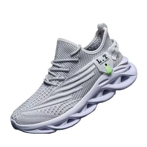 Men's Summer 2025 Mesh Sports Shoes, Flyknit Youth Casual Running Coconut Shoes, Trendy Student Athletic Shoes