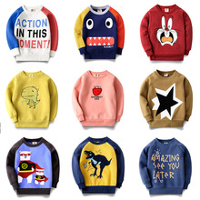 2025秋冬季加绒纯棉儿童卫衣 地摊爆款热卖外贸童装尾货厂家批发