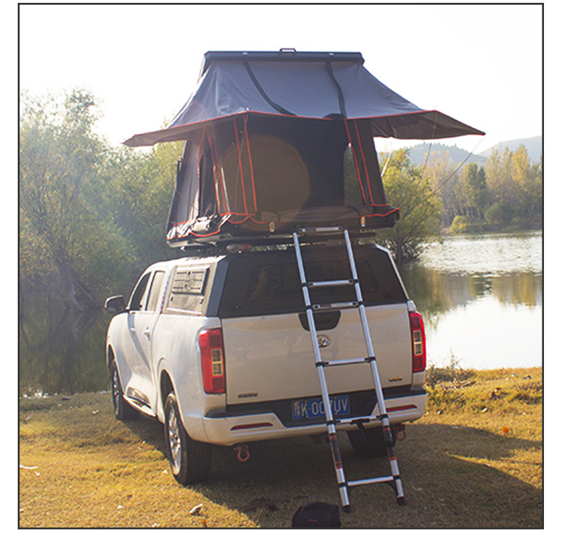 Roof tent hard top aluminum alloy car triangular folding helicopter tent car outdoor self-driving camping wild star watching