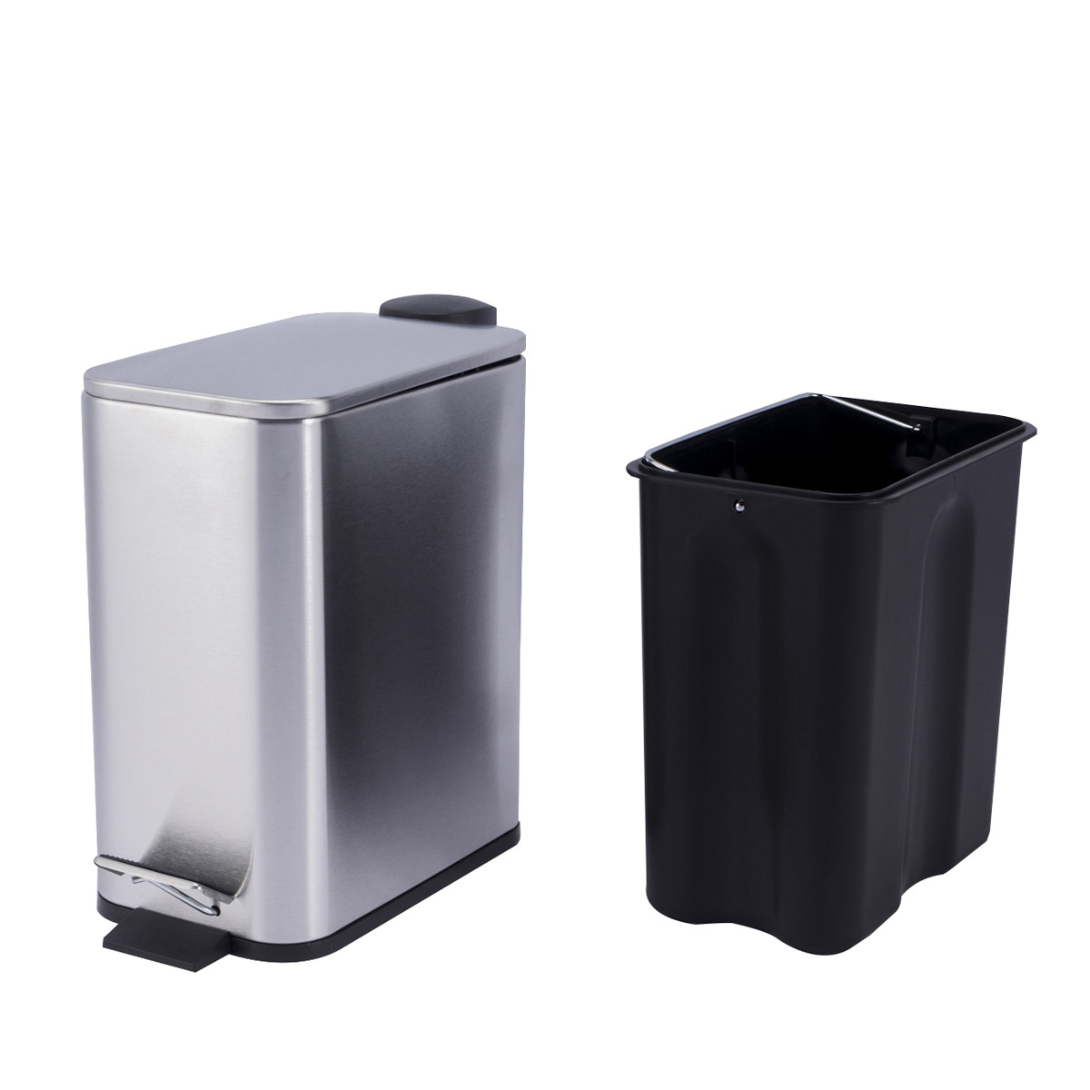 Luz del hogar basura de lujo con tapa sala de estar cocina baño doble barril basura puede mudo rectangular basura puede