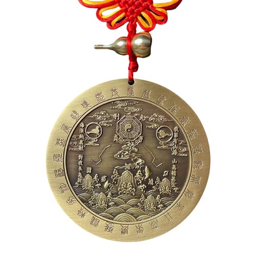 Brass Shanhai Town pendant painted Bagua diagram ornaments indoor and outdoor outdoor porch road rush fill corner outdoor missing corner