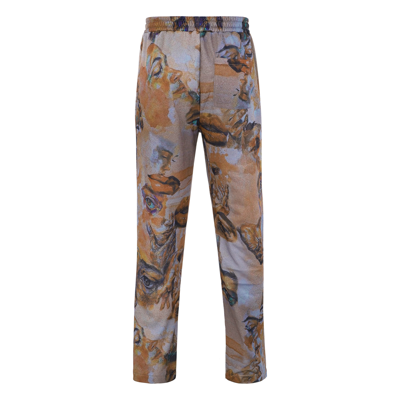 Herrenbekleidung, bedruckte Hose mit mittlerer Taille, lockere Freizeithose, Hip-Hop-Hose_voghion.com