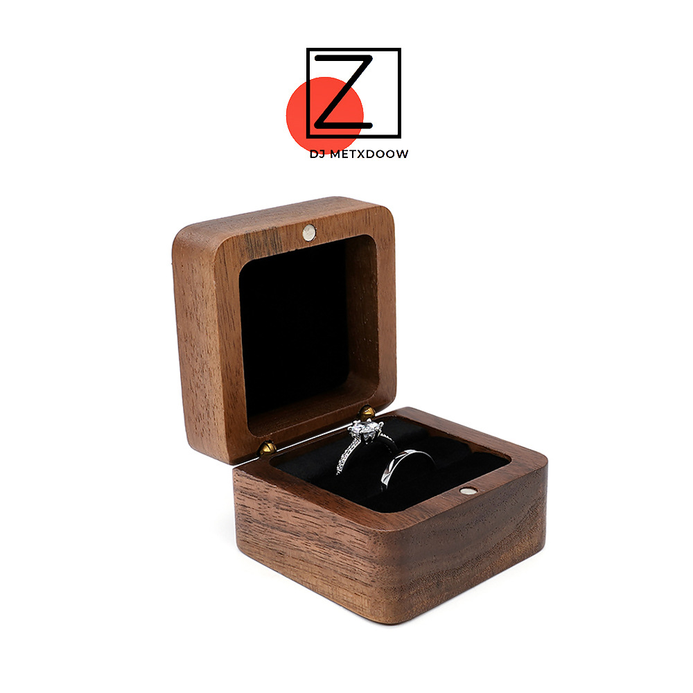 Portable earrings ring storage box small exquisite mini small minimalist earrings proposal Jewelry necklace jewelry box