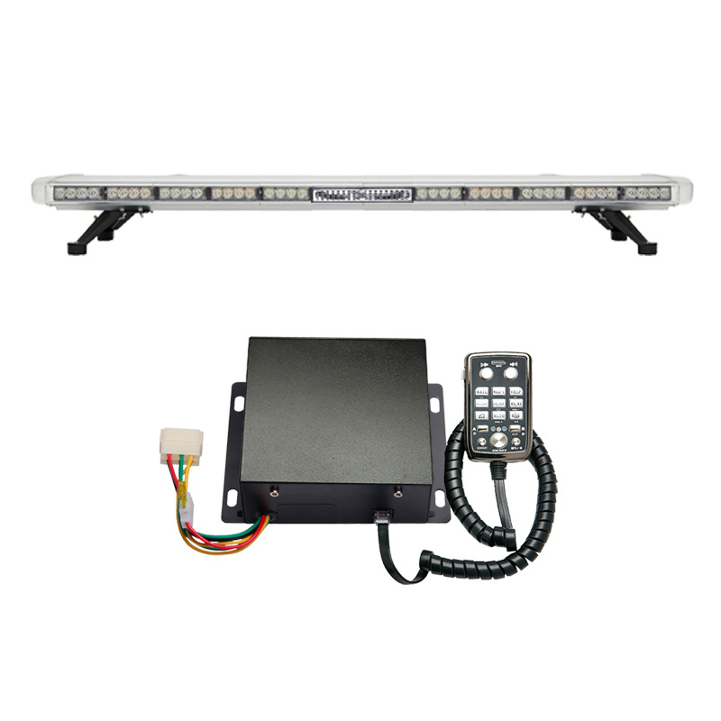 High-power LED long-row warning strobe light electronic alarm siren high-pitched speaker 1.4m strobe light 8400-4H