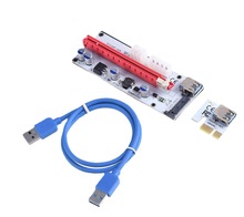 PCI-E 1x转16x显卡延长线 PCIE转接卡 USB3.0显卡 008S