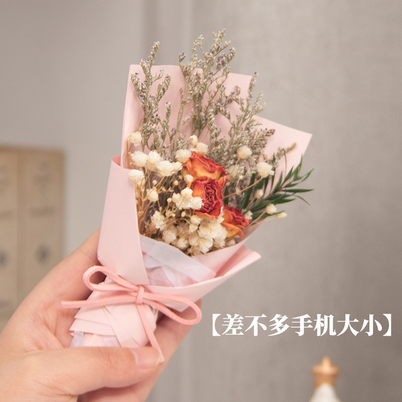 Mini flores eternas rosas con estrellas terminadas, pequeños ramos de flores, Día de San Valentín, Día del Maestro, Regalos para maestros y amigos.