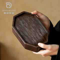 黑檀木整木壺承 機雕干泡台小茶台實木壺承茶壺托養壺墊茶盤原木