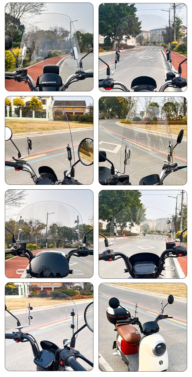 Electric Motorcycle Windshield Transparent Windshield Electric Vehicle Front Windshield Battery Vehicle Windshield Hd