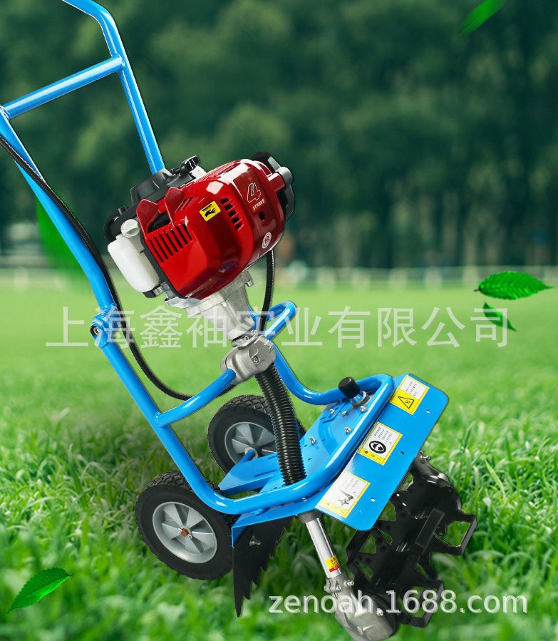 手推动力四冲程园林除草机割草机开荒机 家用小型草坪修剪机