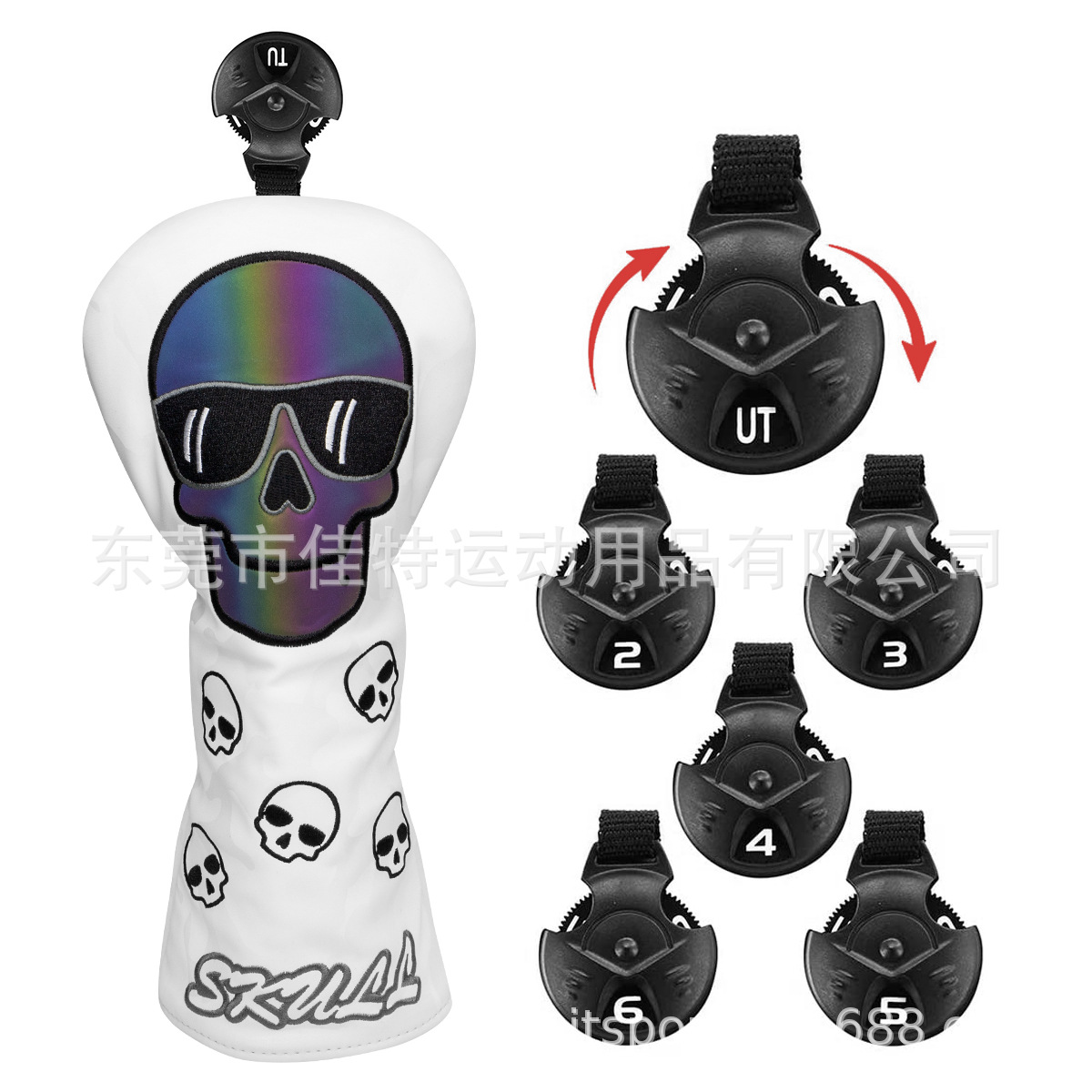 Cráneo cubierta del Club de Golf conjunto completo varilla de hierro N ° 1 calle pequeña pierna de pollo varilla de madera putter tapa protectora cubierta fábrica