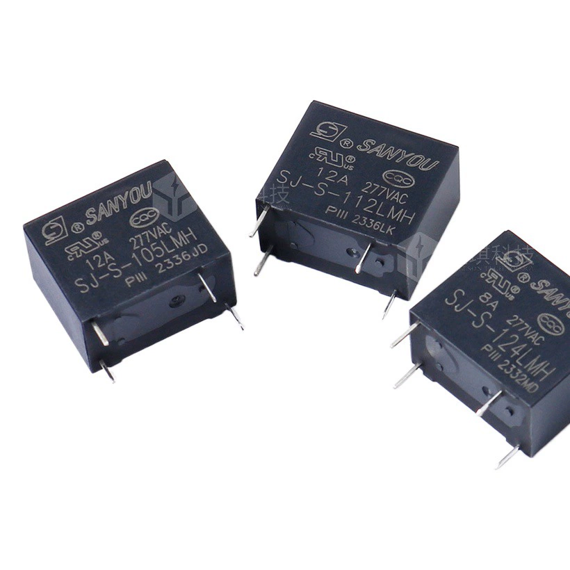 Реле Sanyou SJ-S-105LMH 10А, малое универсальное силовое реле 12В/24В