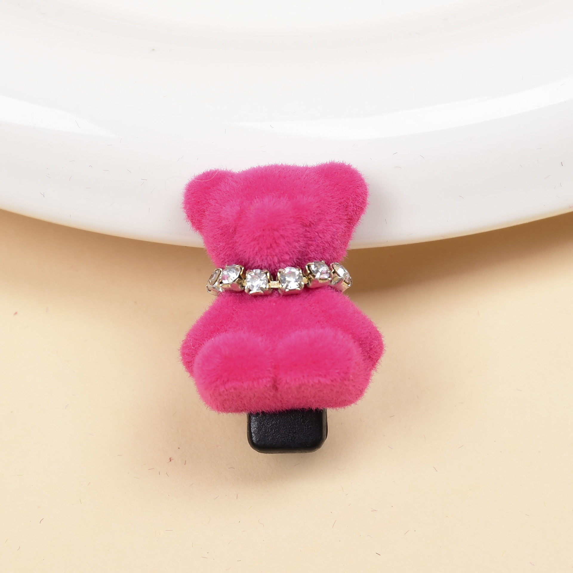 Cute Style Cute Women's Bear Flocking Hair Clip