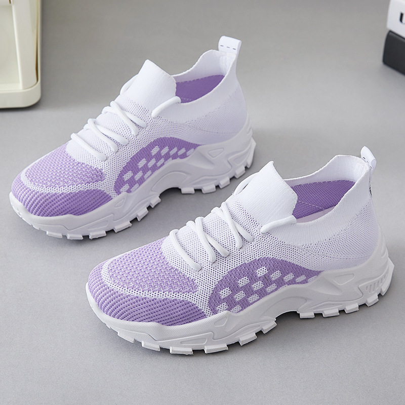 Zapatos mujer todo-fósforo verano nuevo estilo zapatos de mujer suela suave sin pies cansados zapatos de plataforma cómodos y transpirables zapatos deportivos de comercio exterior de moda