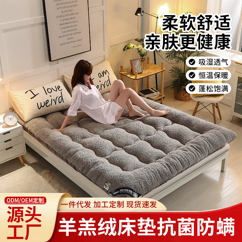 Mattress for Home Bedroom, Thickened Lamb Wool, Winter Single Student Dormitory Tatami Bed, Soft Cushion Mattress