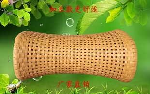 2V06Pe Rattan Pillow Imitation Rattan Pillow Summer Cooling Pillow Pe Rattan Hollow Cooling Pillow Bamboo Steaming Sauna Pillow Bamboo Frame Neck