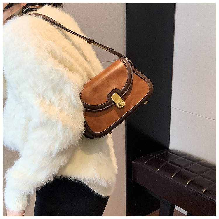 Women's Crossbody Bag Contrast Colour Small Square Shoulder Bag_voghion.com