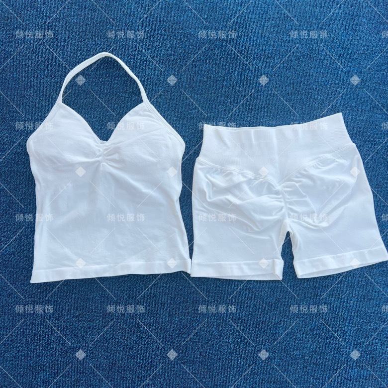 AliExpress venta caliente DFYNE nuevo fitness yoga traje deportivo chaleco halter sujetador pantalones cortos traje mujer