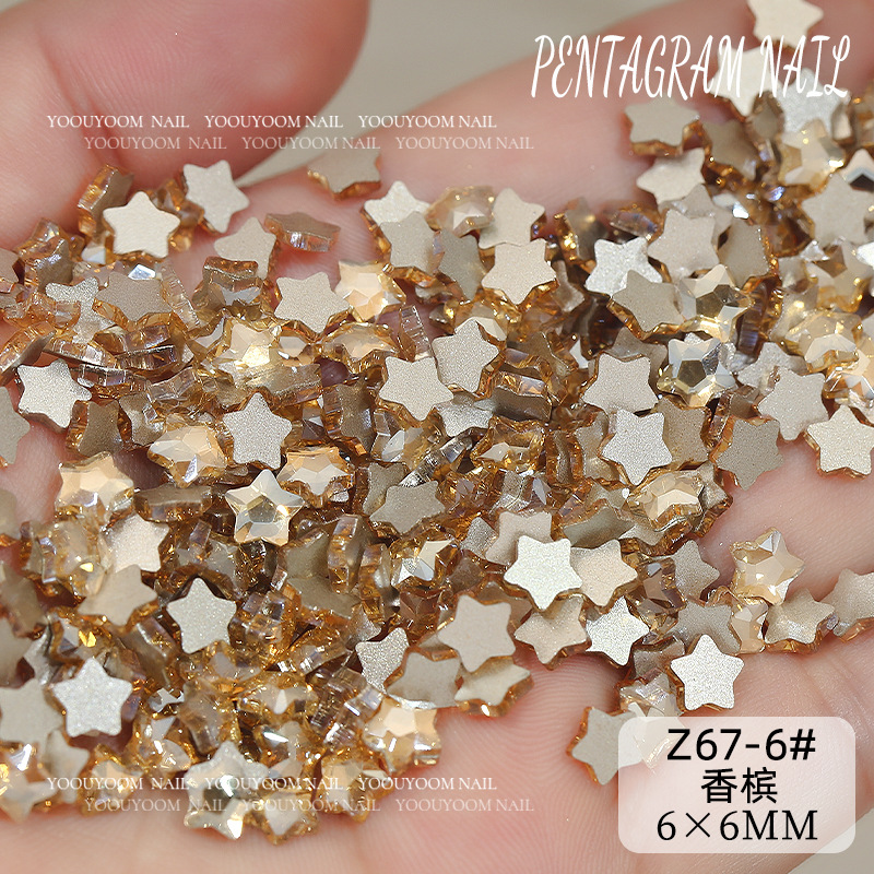 z67-6#샴페인 6*6mm 1개