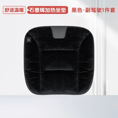 Seat Electric Heating Car Interior — Multi-function pad - leather-covered-heated-seat-cushion-classic-black-1-passenger-seat-comes-with-car-charger