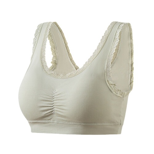 Modesty Sports Bra with Removable Padded Straps, No Underwire, Large Cup, Comfortable Training Bra for Women - Chuli Poetry