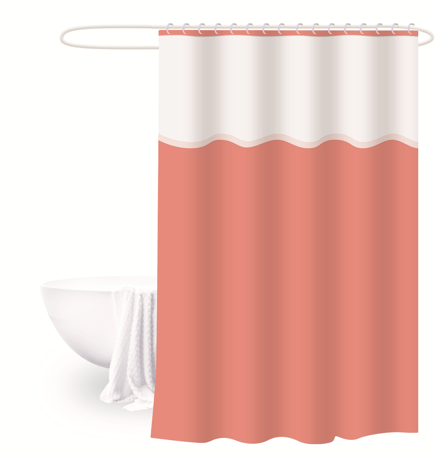 Cortina de ducha 180*180 color sólido engrosada cortina de ducha de tres piezas cortina de baño peva baño semitransparente cortina de ducha de baño impermeable