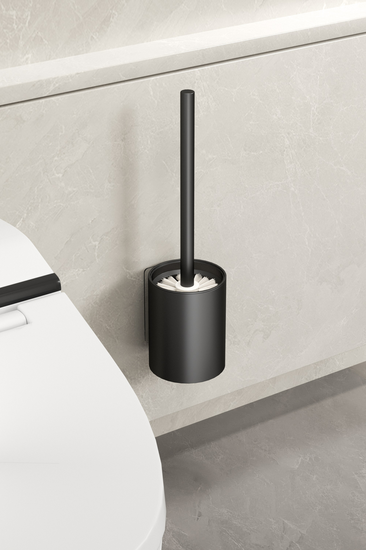 cepillo de inodoro tipo estante de pared para uso doméstico sin rincón muerto inodoro sin agujeros limpio cepillo de inodoro artefacto image 6