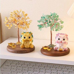 Natural Citrine Fortune Tree Ornaments Amethyst Fortune Tree Office Workstation Metaphysical Desktop Decorations Good Things