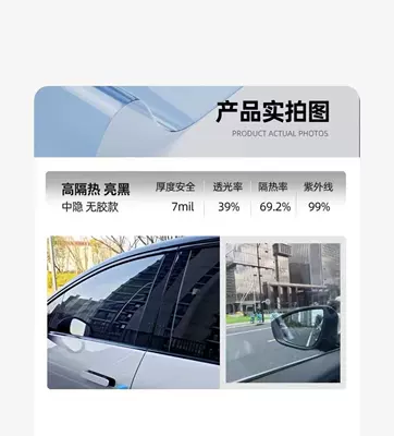 Automotive Film rear side windows, insulating sun - glossy-black-electrostatic-film-for-both-side-windows-rear-window-please-note-the-model-and-year