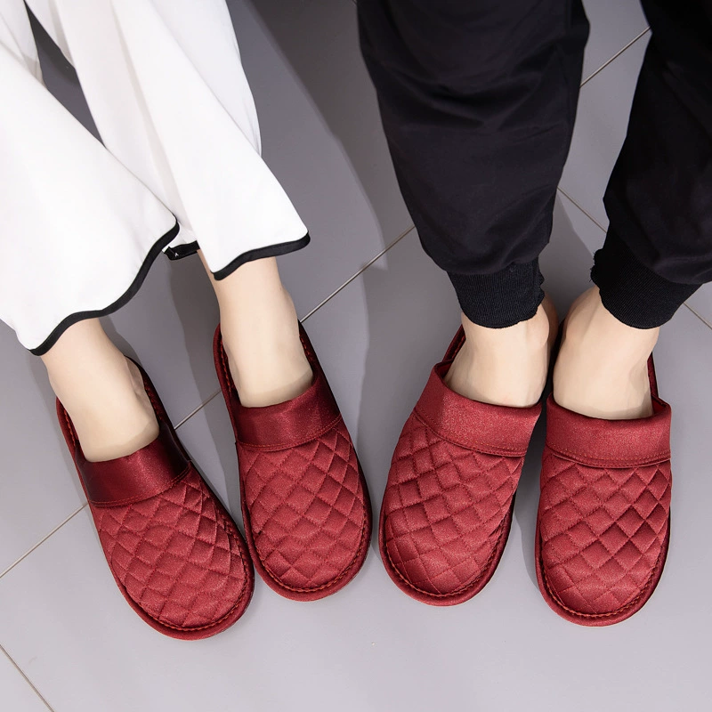 Свадебные свадебные тапочки из хлопка, сопровождающие утреннее платье невесты, тапочки, праздничные красные свадебные тапочки в стиле Баотоу, высококачественные легкие Роскошные