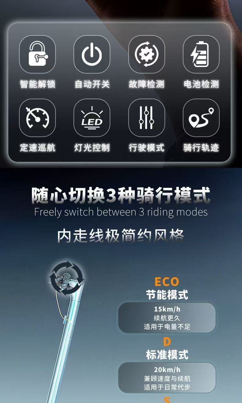 Suitable for electric scooters, foldable electric bikes, lightweight two-wheeled transportation for adults, portable and compact for commuting