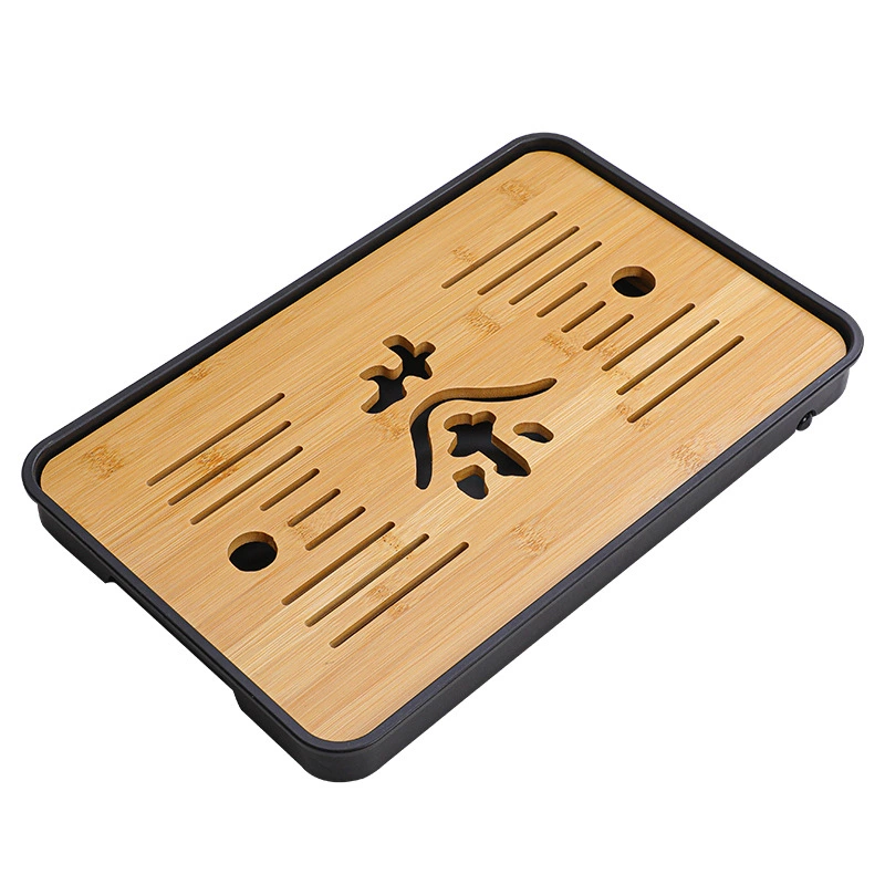 Bamboo Tea Tray — Rectangular & Square Drip Trays, Multi-Size 19–43 cm, Storage & Drainage