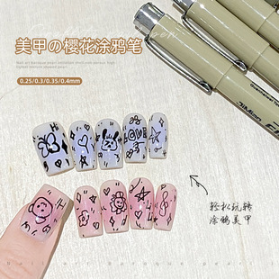 Popular popular nail art graffiti pen painting pen nail shop line simple stroke tool acrylic drawing marker pen