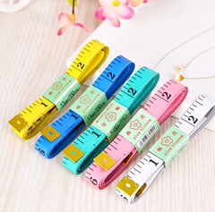 Colorful tape measure flexible ruler 1.5 meters cloth measuring tape dressmaker's ruler three-dimensional scale gift ruler small roll tape measure