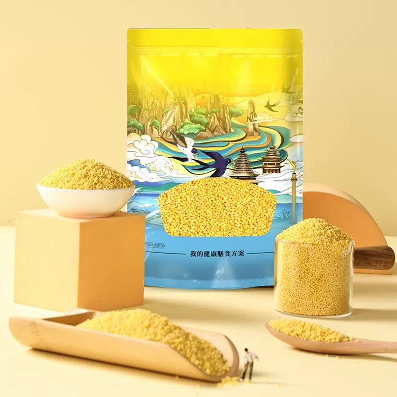 燕之坊杂粮米五谷杂粮黄小米黑米绿豆糯米真空500g煮粥做饭批发