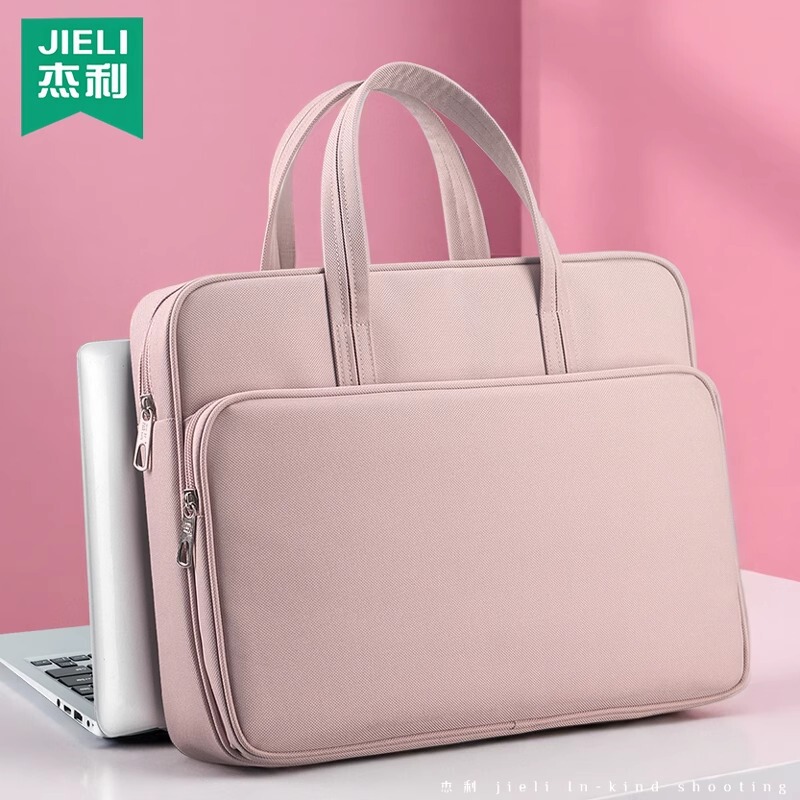 Jerry Portable Document Bag Tutoring Bag Widened Large Capacity Multi-Layer Korean Style Storage Bag Small Fresh Girl Canvas Bag