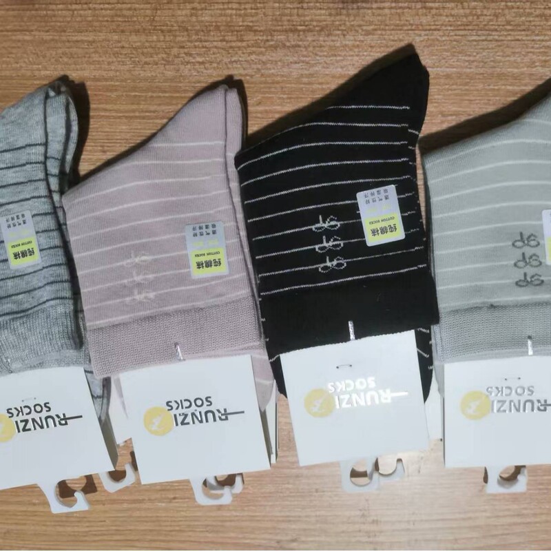 Runzi autumn and winter women's mid-calf thickened colorful cotton socks sweat-absorbent comfortable anti-friction anti-odor fashionable simple fresh style