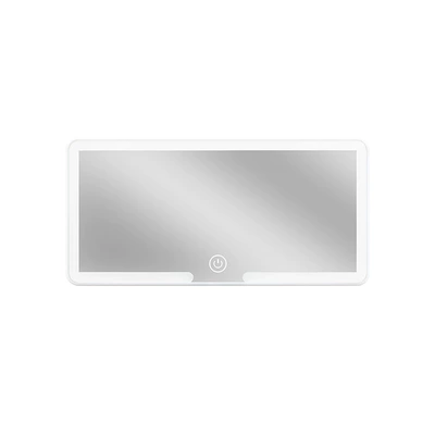 Car Sun Visor Vanity Mirror with Led Light, Shatterproof Interior Accessory Mirror with Light, In-Car Vanity Led Lighted Mirror (Sun visor rearview mirror) - led-makeup-mirror-24cm-115cm-1cm